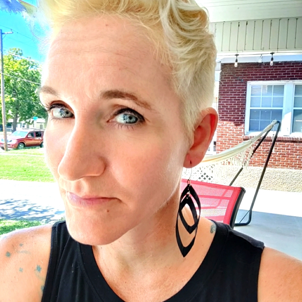 Black rubber earrings